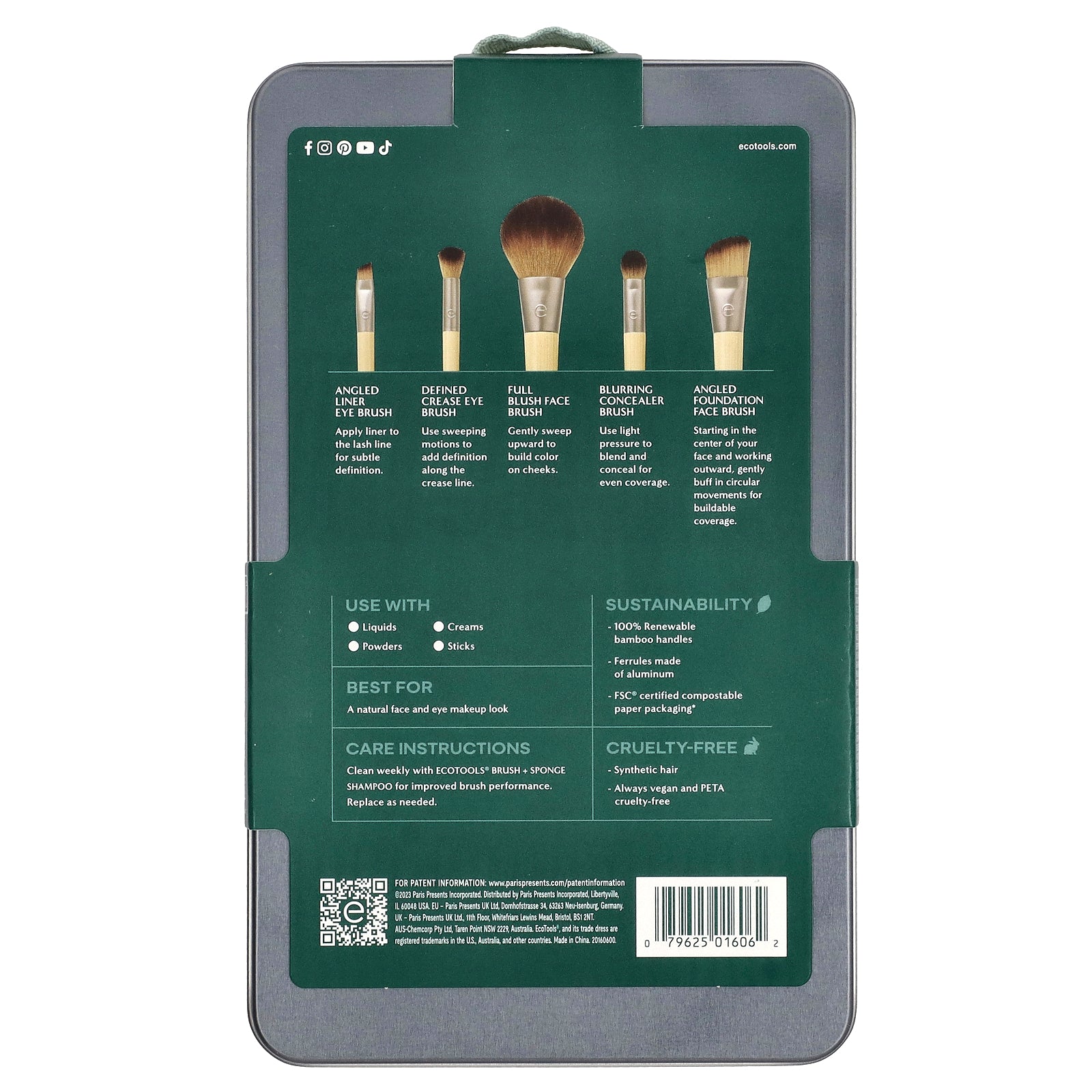 Foto 4 pulgar | Juego De Brochas Ecotools Start The Day Beautifully  5 Piezas Con Lata - Venta Internacional.
