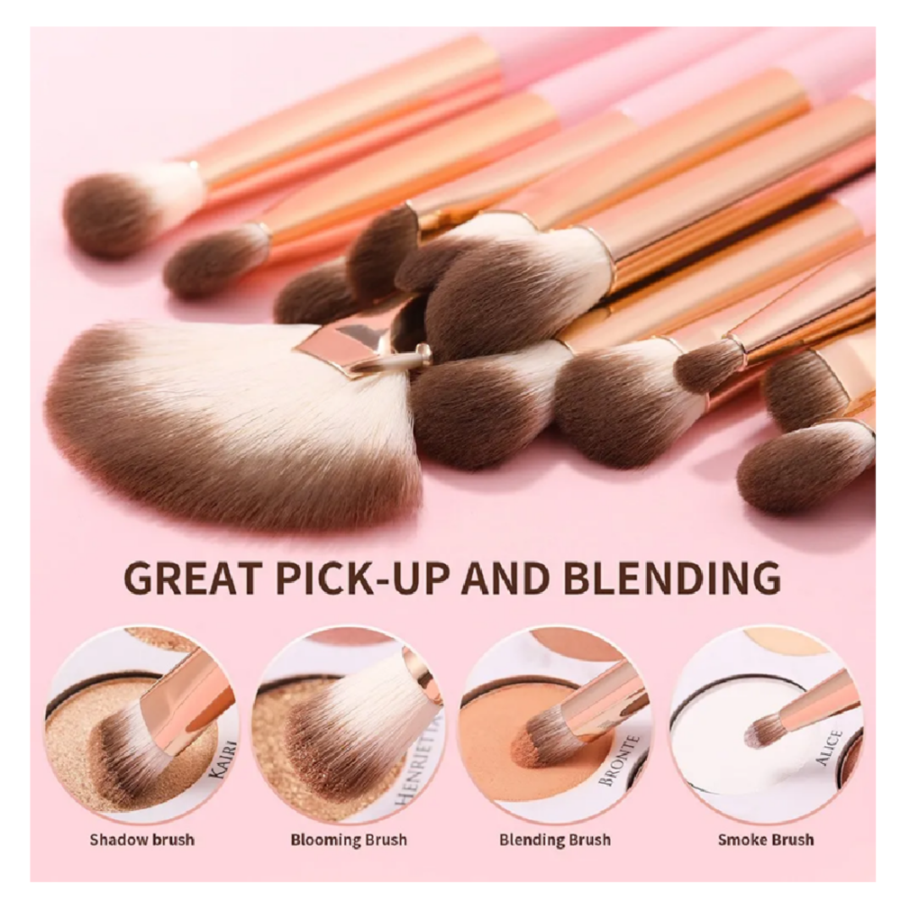 Foto 5 | 15 Brochas De Maquillaje Belug  Rosa