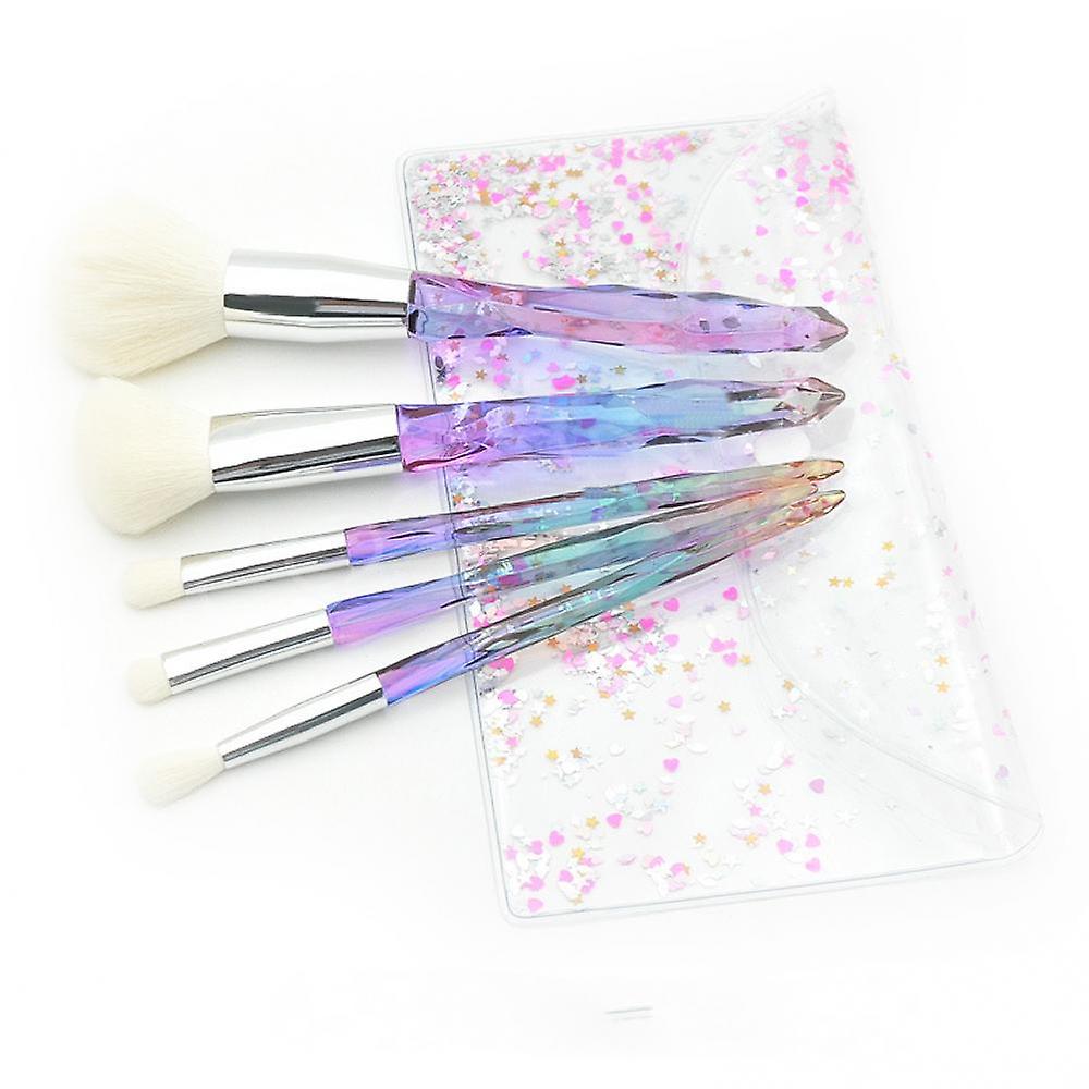 Foto 4 | Juego De Brochas De Maquillaje Huoguo  Embalaje De Pvc Con Cristal De Diamante Transparente - Venta Internacional.