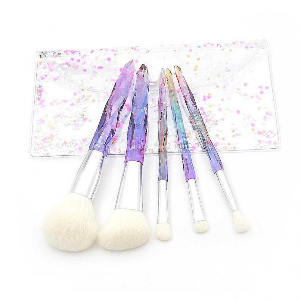Foto 5 | Juego De Brochas De Maquillaje Huoguo  Embalaje De Pvc Con Cristal De Diamante Transparente - Venta Internacional.