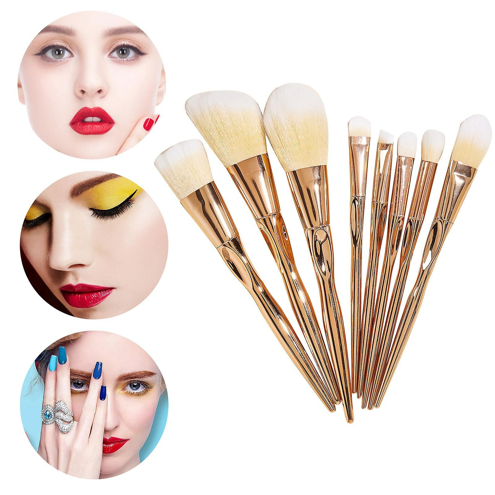 Foto 3 pulgar | Set De Brochas De Maquillaje Huoguo  8 Unidades  Para Base Y Delineador De Cejas - Venta Internacional.