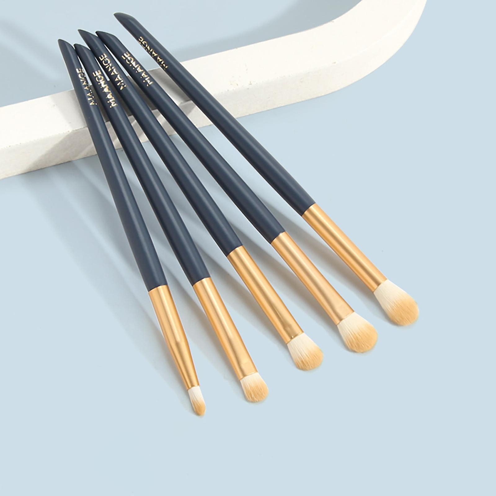 Foto 2 | Juego De Brochas Para Maquillaje De Ojos Huoguo  Mango De Madera  5 Piezas - Venta Internacional.
