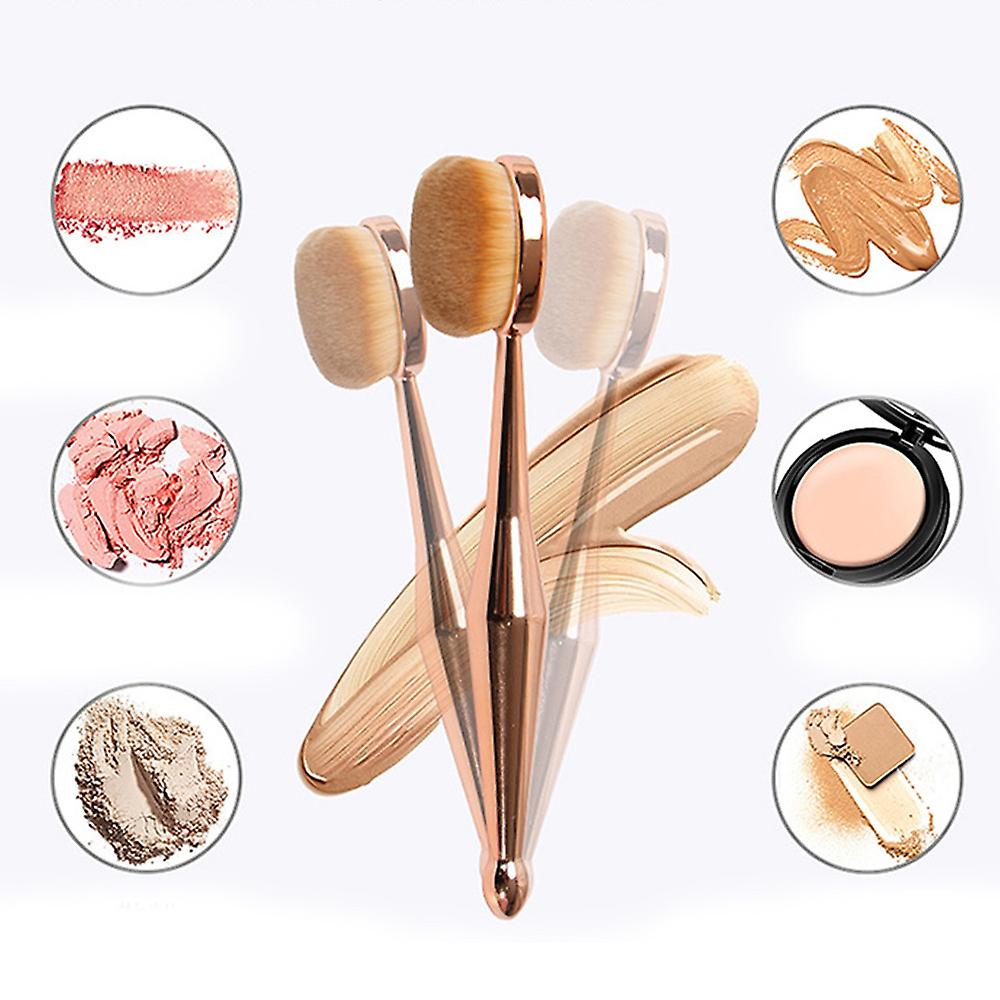 Foto 4 pulgar | Set De Brochas Ovaladas Para Maquillaje Huoguo Mermaid Foundation - Venta Internacional.