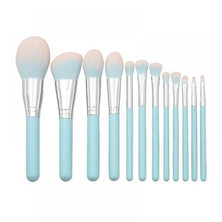Foto 5 | Juego De Brochas De Maquillaje Huoguo Mango De Madera Azul Claro 12 Piezas - Venta Internacional.