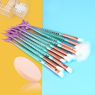 Foto 1 | Set De Brochas De Maquillaje 10 Unidades Base Delineador De Ojos Y Colorete - Venta Internacional.
