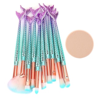 Foto 5 | Set De Brochas De Maquillaje 10 Unidades Base Delineador De Ojos Y Colorete - Venta Internacional.