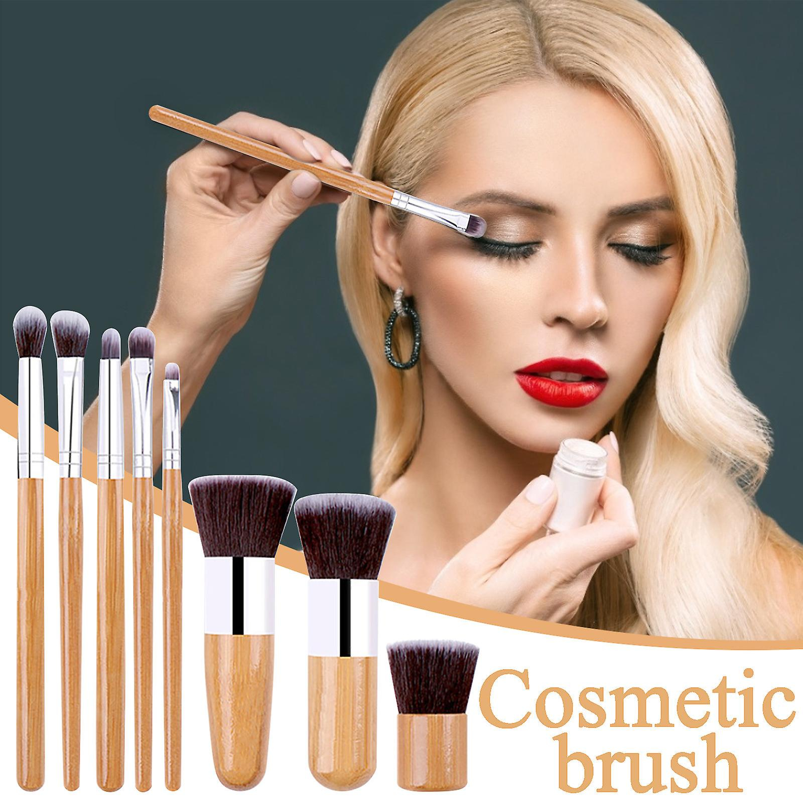 Foto 2 | Set De Brochas De Maquillaje Huoguo 11 Bamboo Con Bolsa De Fibra Sintética - Venta Internacional.