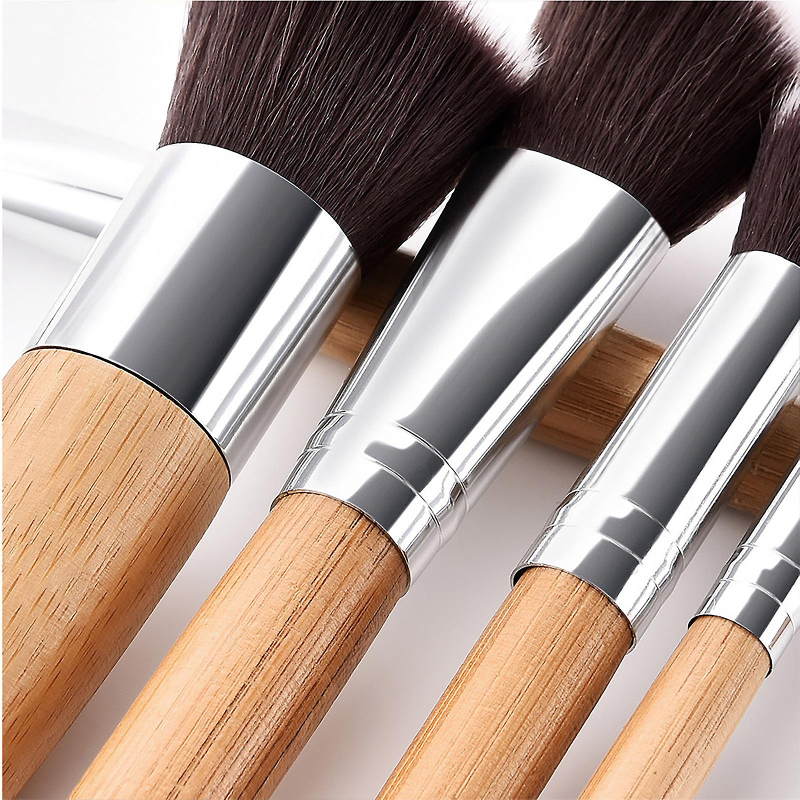 Foto 6 pulgar | Set De Brochas De Maquillaje Huoguo 11 Bamboo Con Bolsa De Fibra Sintética - Venta Internacional.