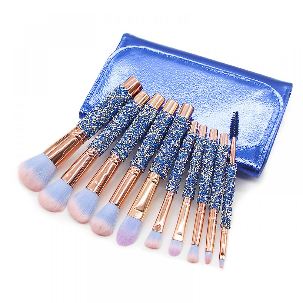 Foto 2 | Juego De Brochas De Maquillaje Huoguo Diamond Handle 10 Piezas - Venta Internacional.