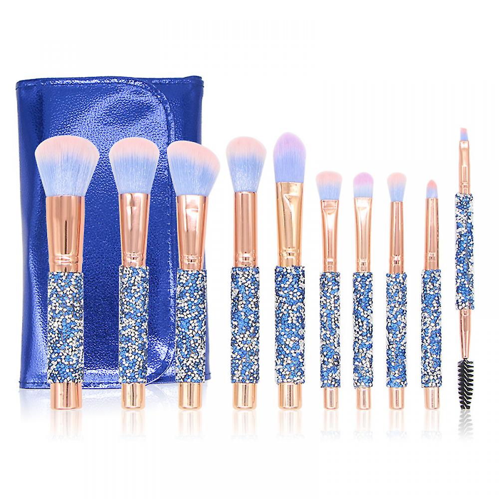 Foto 5 pulgar | Juego De Brochas De Maquillaje Huoguo Diamond Handle 10 Piezas - Venta Internacional.