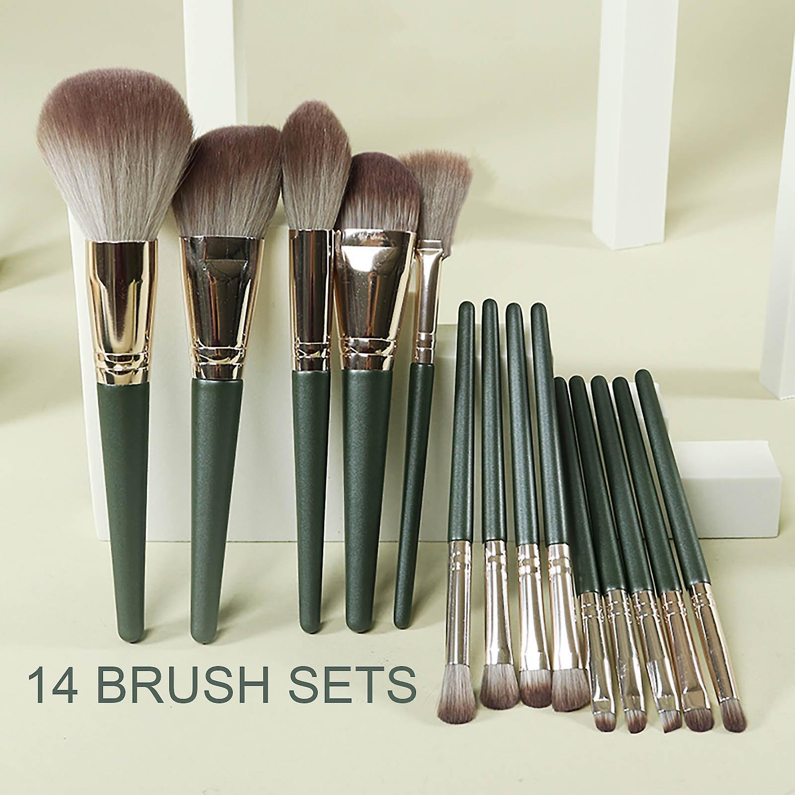 Foto 2 | Juego De Brochas De Maquillaje Huoguo 14 Brochas Con Tubo De Aluminio - Venta Internacional.