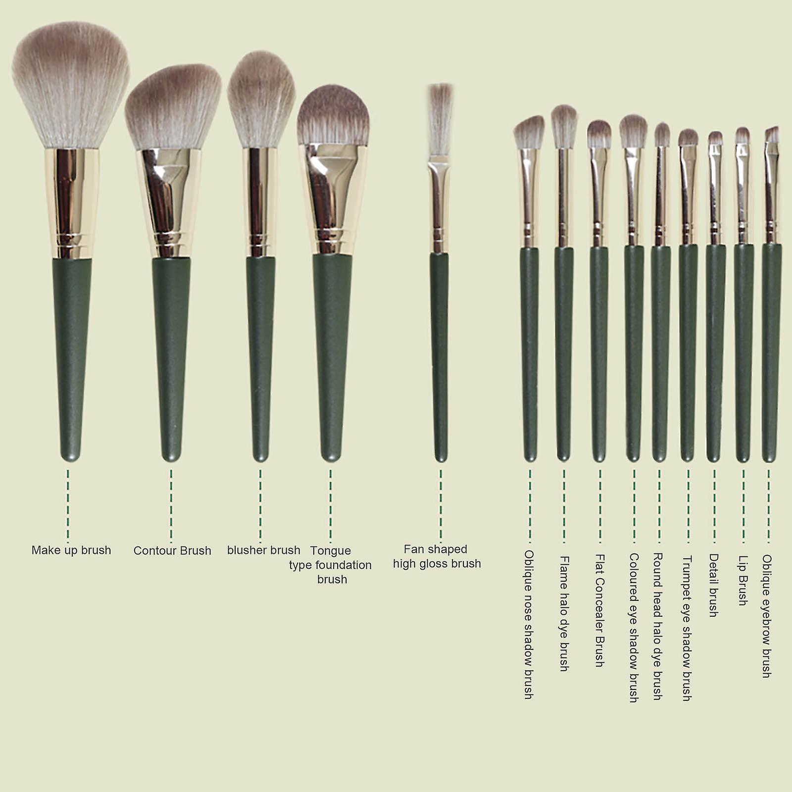 Foto 4 pulgar | Juego De Brochas De Maquillaje Huoguo 14 Brochas Con Tubo De Aluminio - Venta Internacional.