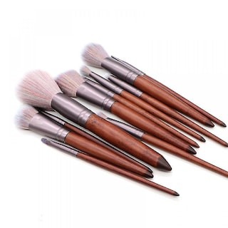 Foto 1 | Juego De Brochas De Maquillaje Huoguo 11 Unidades Sombra De Ojos Con Mango De Madera Maciza - Venta Internacional.