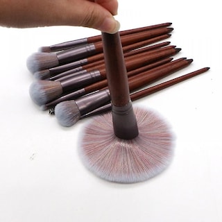 Foto 2 | Juego De Brochas De Maquillaje Huoguo 11 Unidades Sombra De Ojos Con Mango De Madera Maciza - Venta Internacional.