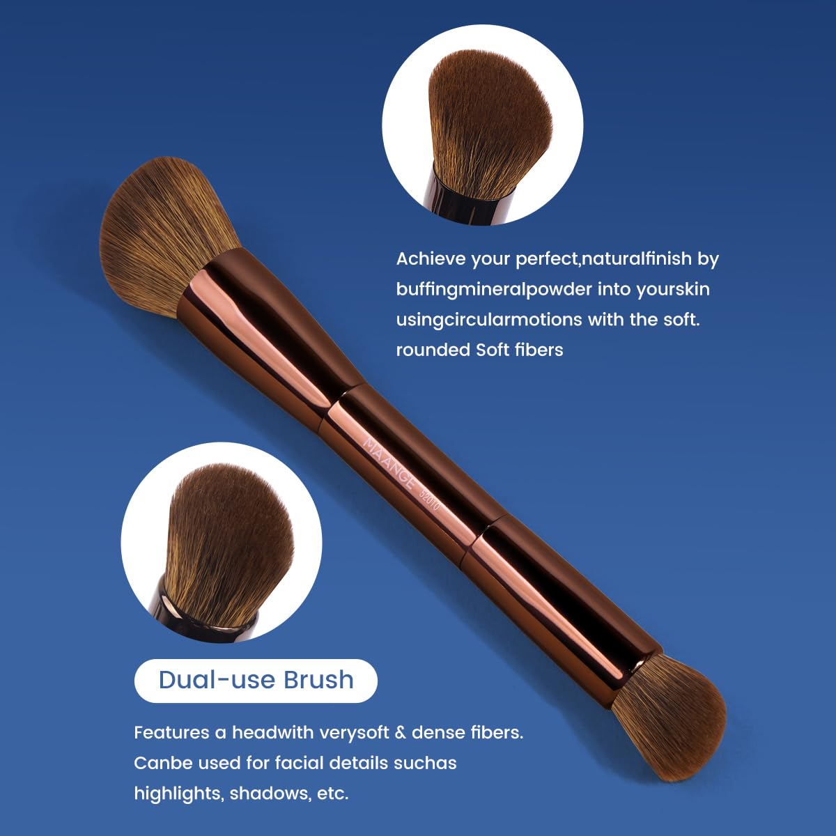 Foto 4 pulgar | Set De Brochas De Maquillaje Maange Foundation  20 Unidades Con Bolsa  Color Marrón - Venta Internacional.
