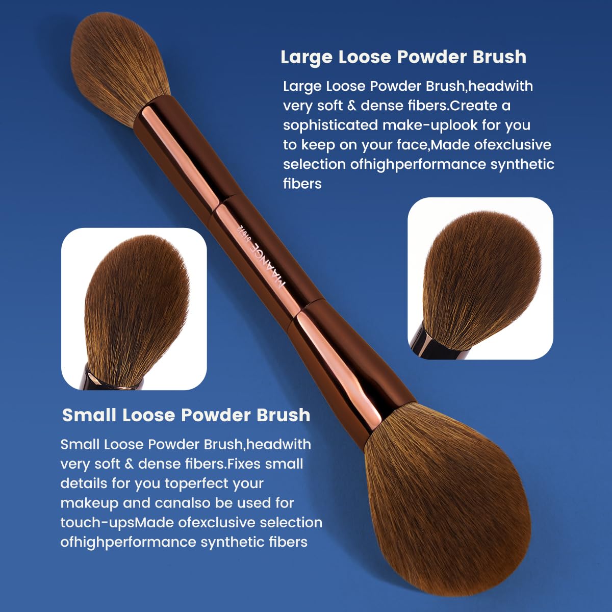 Foto 5 | Set De Brochas De Maquillaje Maange Foundation  20 Unidades Con Bolsa  Color Marrón - Venta Internacional.