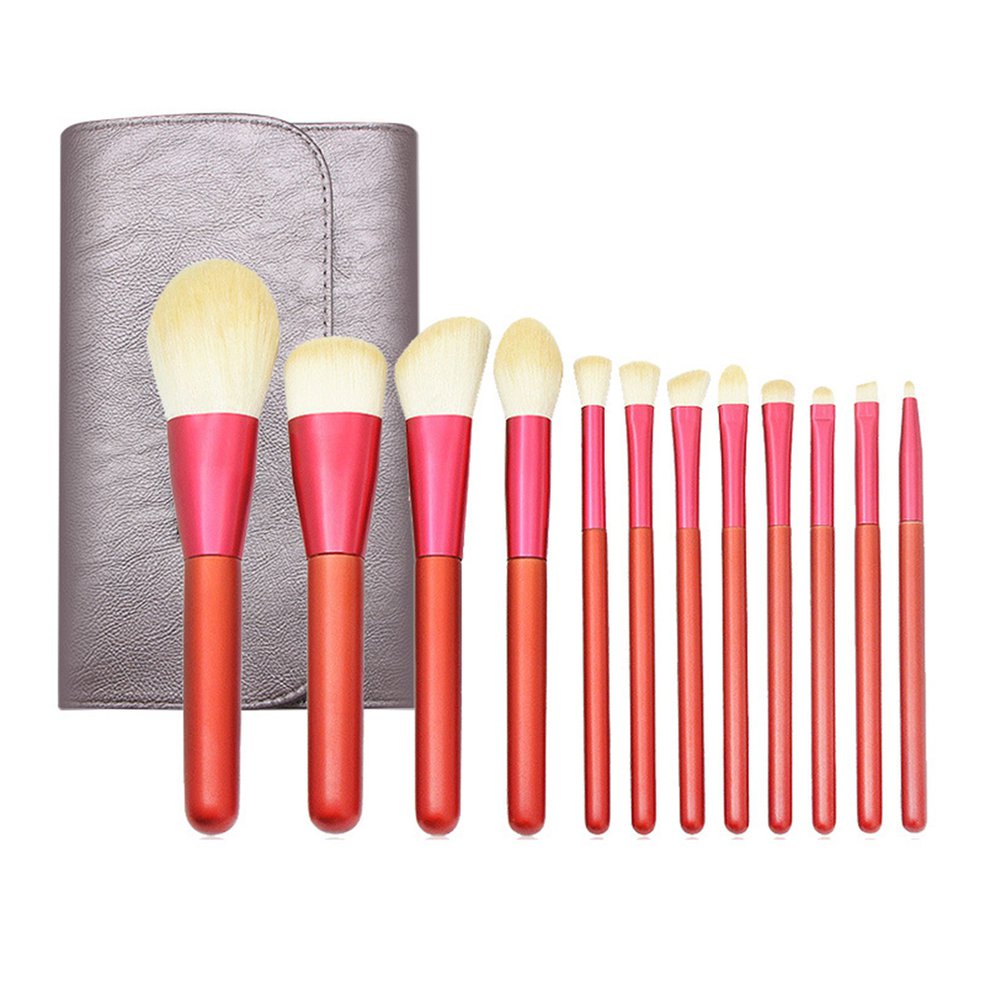 Foto 2 pulgar | Set De Brochas De Maquillaje De 12 Piezas Con Bolsa - Venta Internacional.