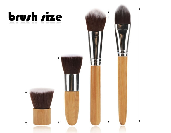 Foto 4 pulgar | Set De Brochas De Maquillaje Genérica Brown Soft Synthetic Hair 4 Unidades - Venta Internacional.