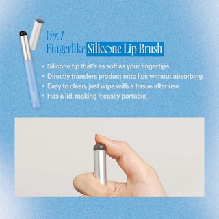 Foto 3 | Brocha De Maquillaje Para Labios Sin Silicona Similar A Un Dedo Con Tapa - Venta Internacional.