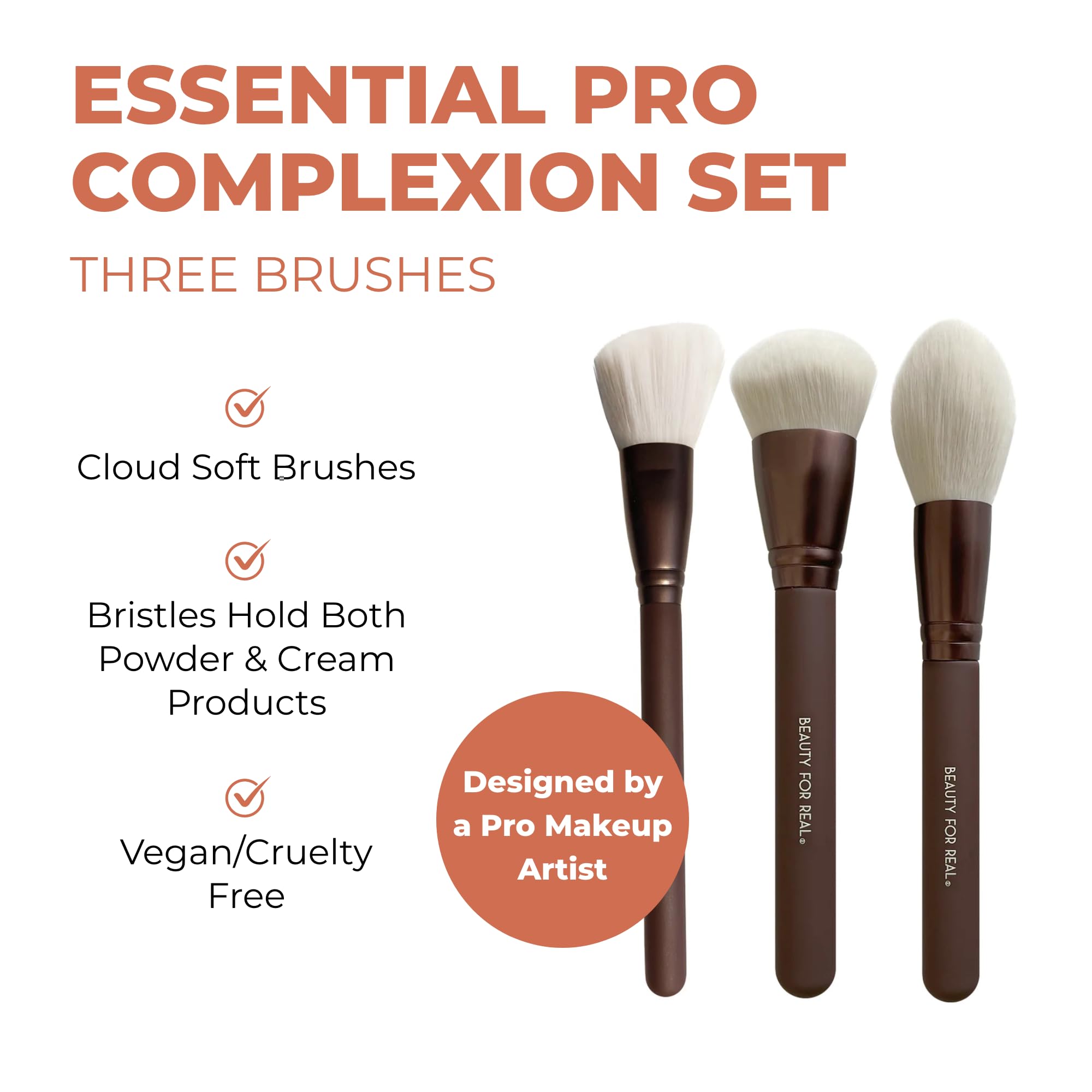 Foto 2 | Set De Brochas De Maquillaje Beauty For Real Essential Pro Complexion - Venta Internacional.