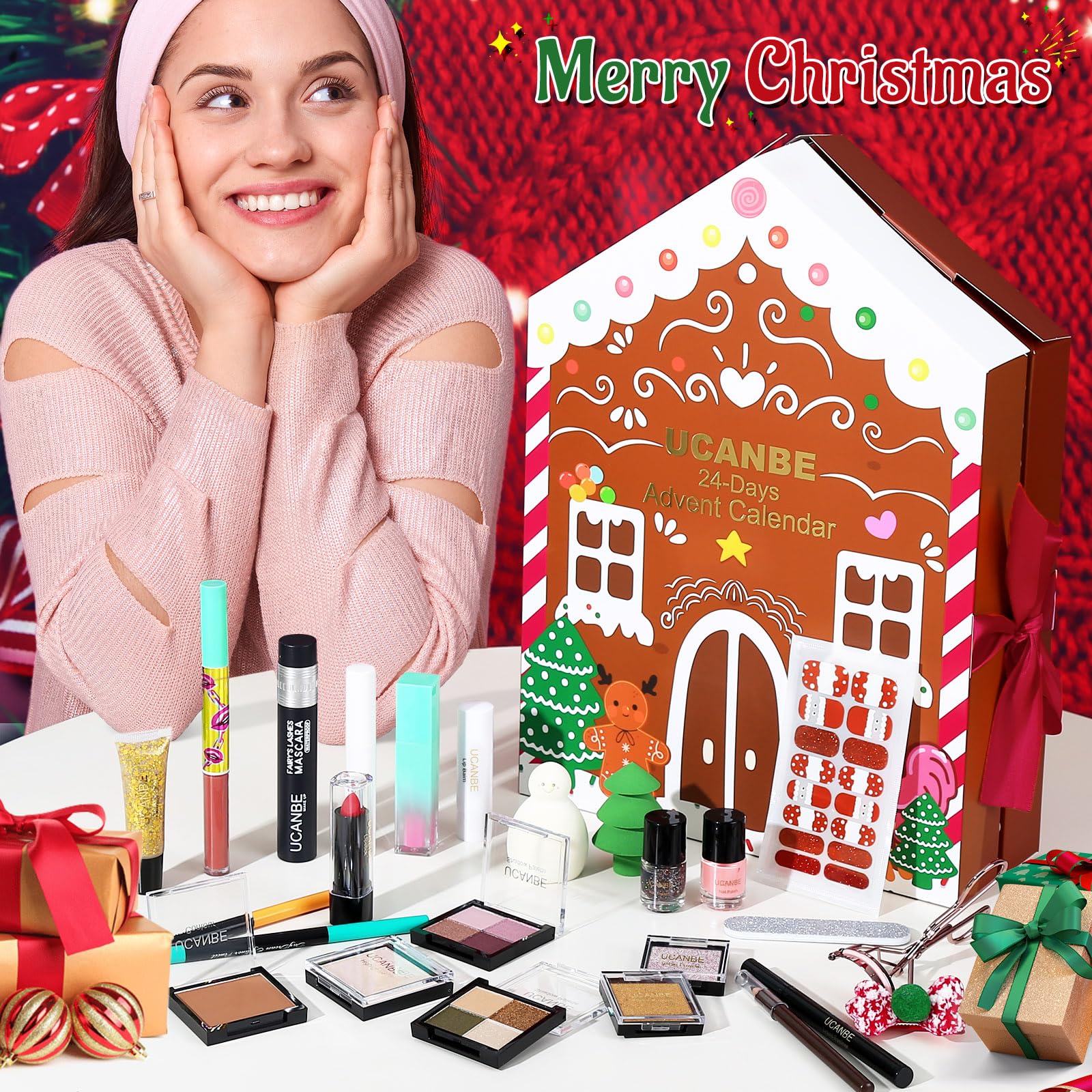 Foto 4 pulgar | Calendario De Adviento De Maquillaje Ucanbe 2024 Con 24 Días De Maquillaje - Venta Internacional.