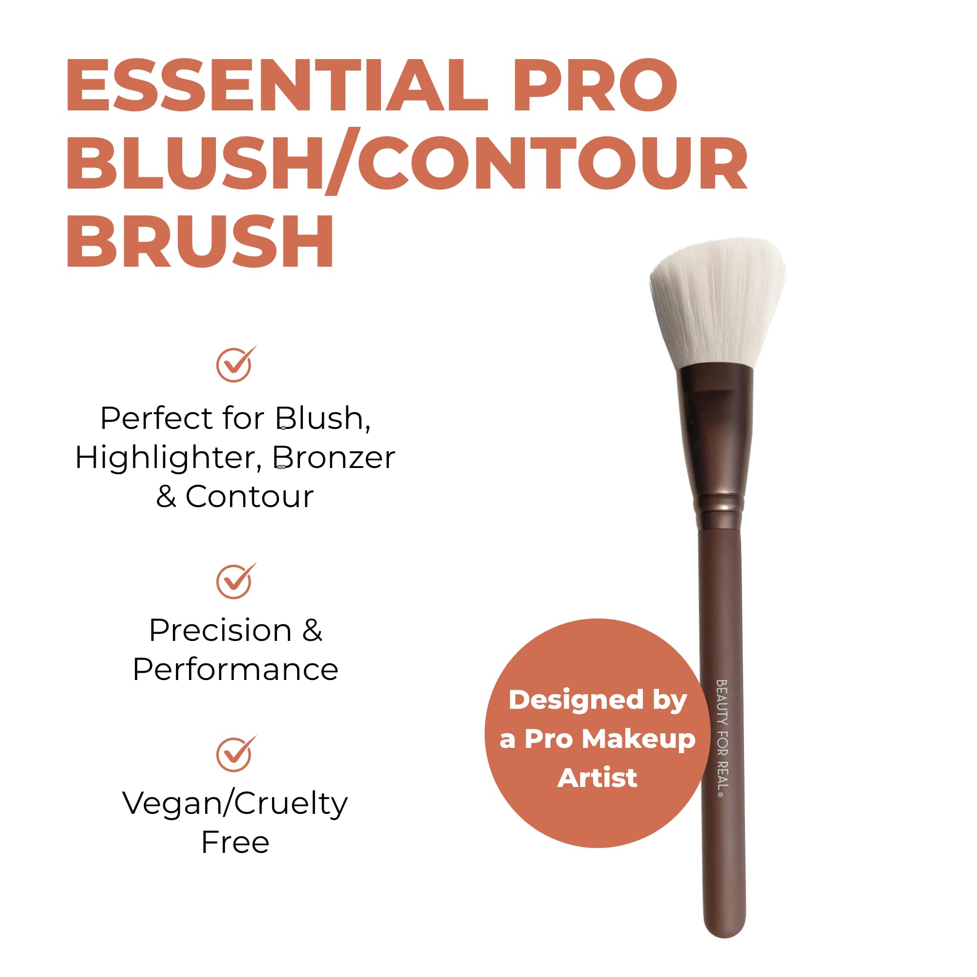 Foto 3 pulgar | Brush Beauty For Real Essential Pro Colush/contour Vegan - Venta Internacional.