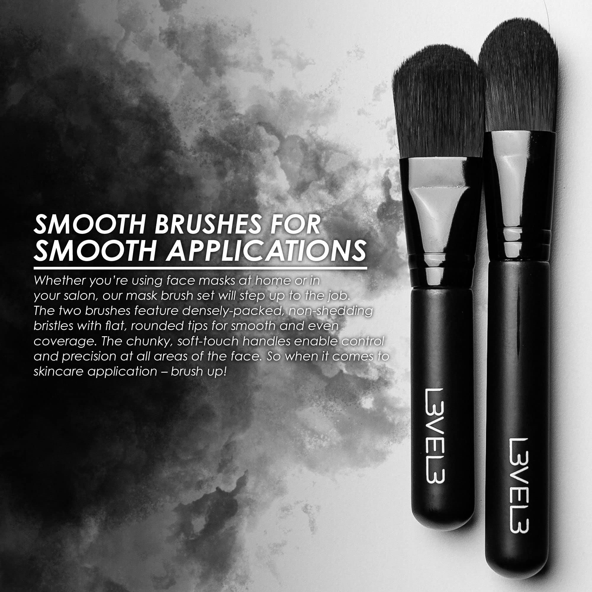 Foto 4 pulgar | Set De Cepillos Para Aplicación De Mascarillas Faciales Level 3 Black L3 - Venta Internacional.