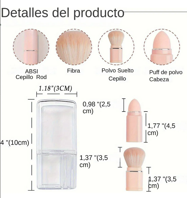 Foto 3 pulgar | Kit De Brochas Para Maquillaje Xtellar Retráctil 8 En 1  Ideal Para Viajes