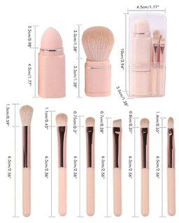 Foto 4 | Kit De Brochas Para Maquillaje Xtellar Retráctil 8 En 1 Ideal Para Viajes