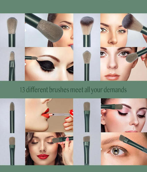 Foto 4 pulgar | Xtellar Set Profesional De 13 Brochas De Maquillaje Con Bolsa De Almacenamiento