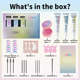Foto 6 | Kit De Estiramiento De Pestañas Libeauty Tube Design Con Pegamento Bálsamo Y Kit Para Cejas - Venta Internacional.