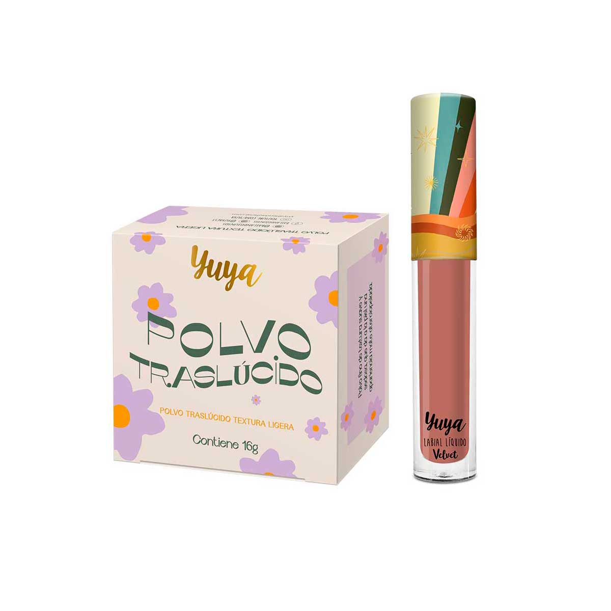 Set Polvo Traslúcido Yuya con Ingredientes Naturales + Labial Velvet Recuerdo