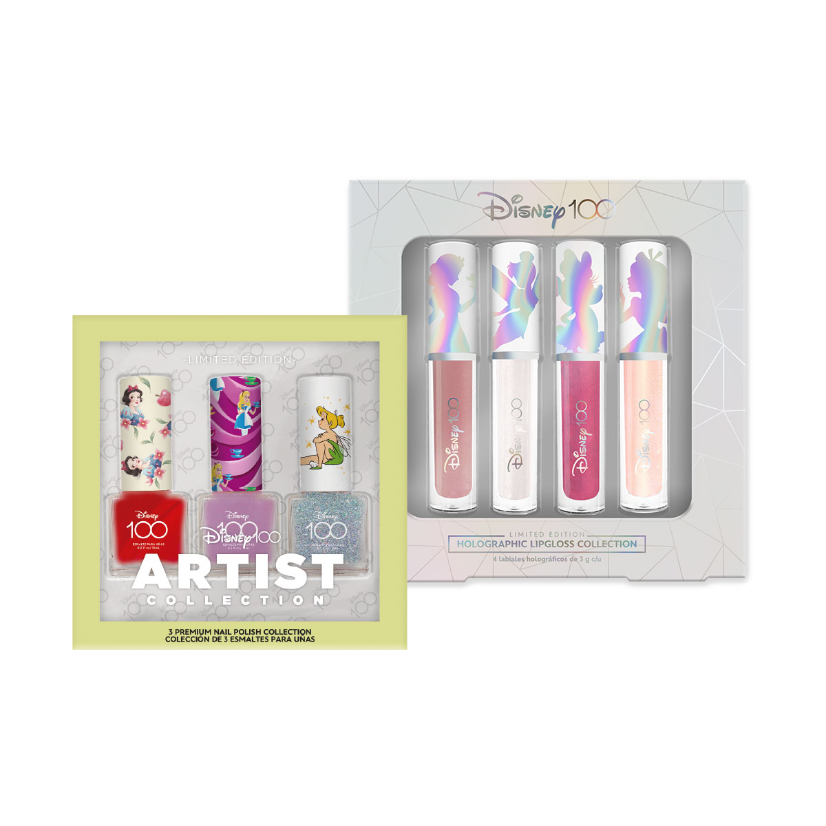 Foto 2 | 3 Esmaltes Artistas Mix Disney 100 + 4 Labiales Holográfico Disney DiMakRos3667 Multicolor