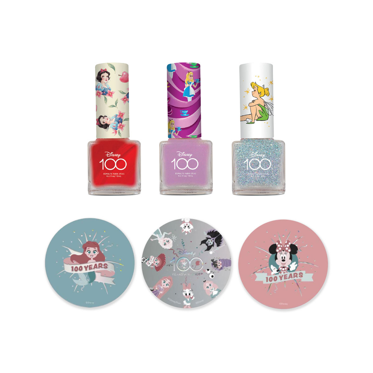 3 Esmaltes Artistas Mix Disney 100 + 3 Bálsamos Felicidad Disney DiMakRos3742 Multicolor