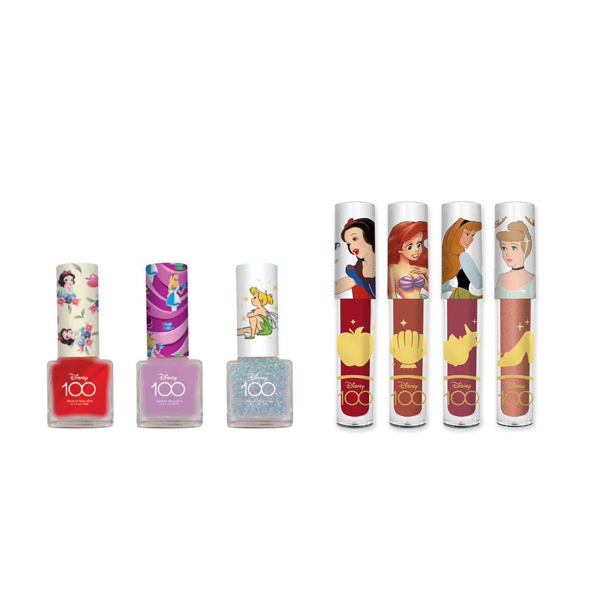 Foto 2 pulgar | 3 Esmaltes Artistas Mix Disney 100 + 4 Labiales Princesas Clásicas Disney DiMakRos3674 Multicolor