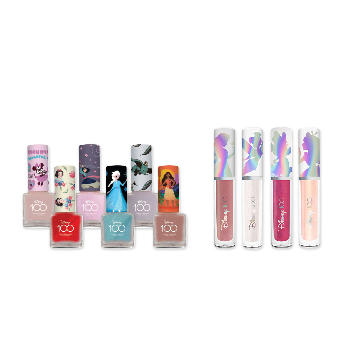 Foto 2 pulgar | Set de 6 Esmaltes con 4 Labiales Disney Varios Personajes 10 Piezas