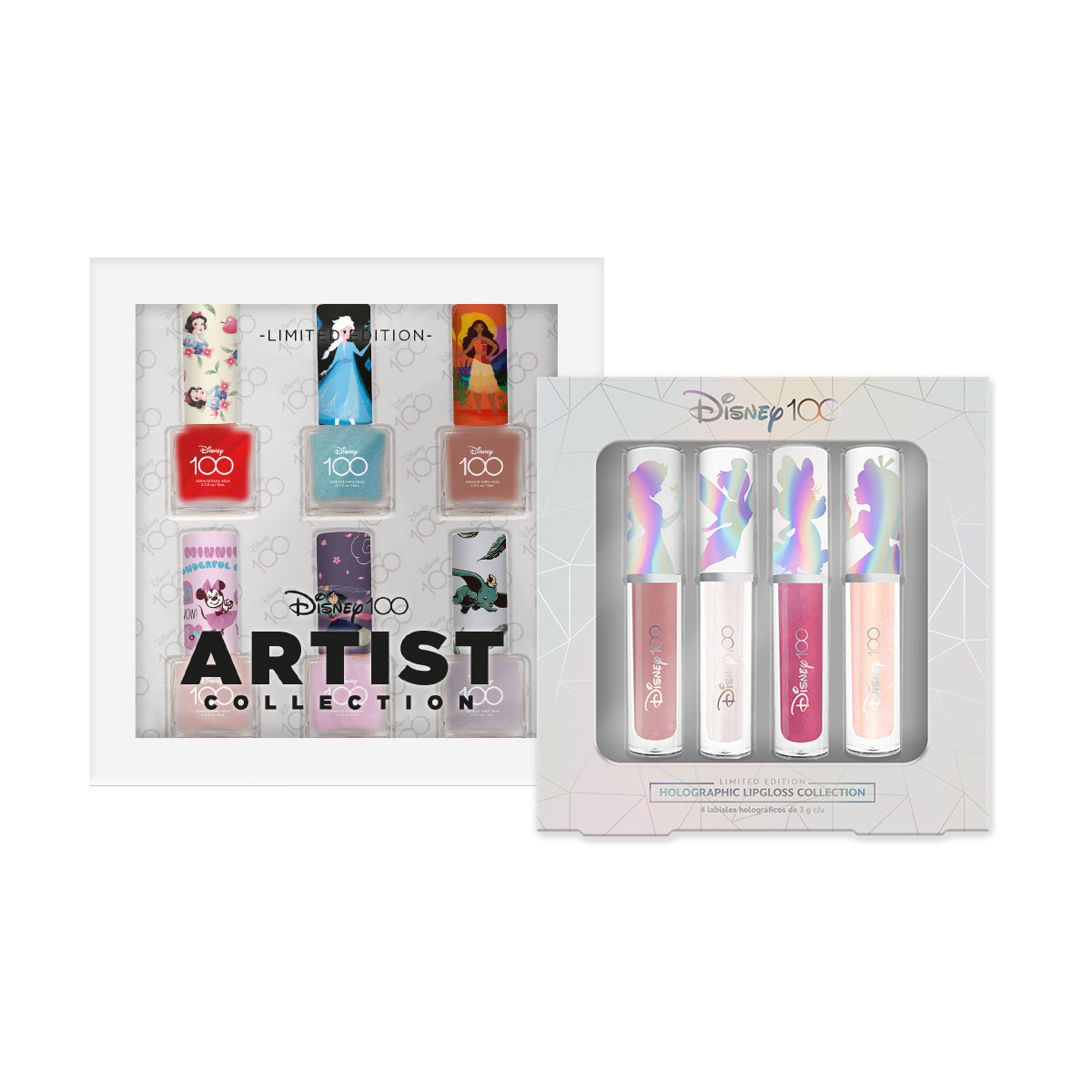 Foto 2 | Set de 6 Esmaltes con 4 Labiales Disney Varios Personajes 10 Piezas