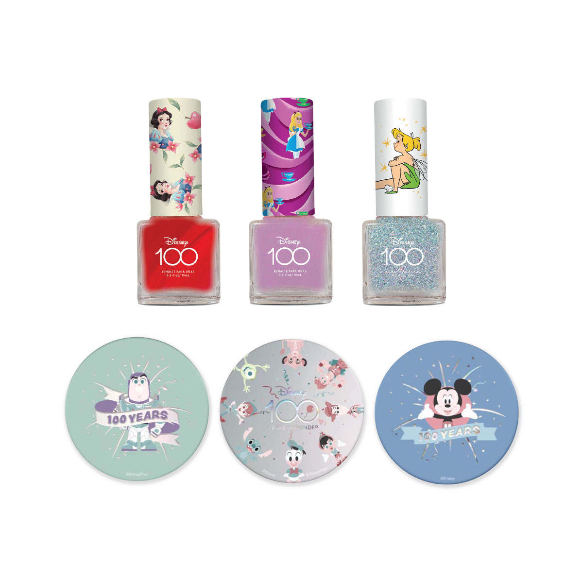 Set de 3 Esmaltes con 3 Bálsamos Disney Celebración Mágica 6 piezas