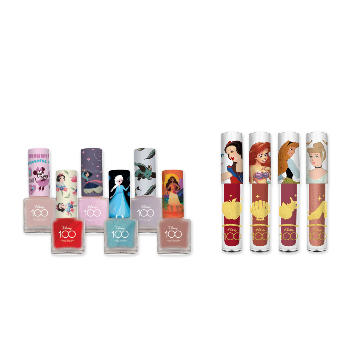 Foto 2 pulgar | Set Disney de 6 Esmaltes Edición Artistas con Set de 4 Labiales Princesas Clásicas