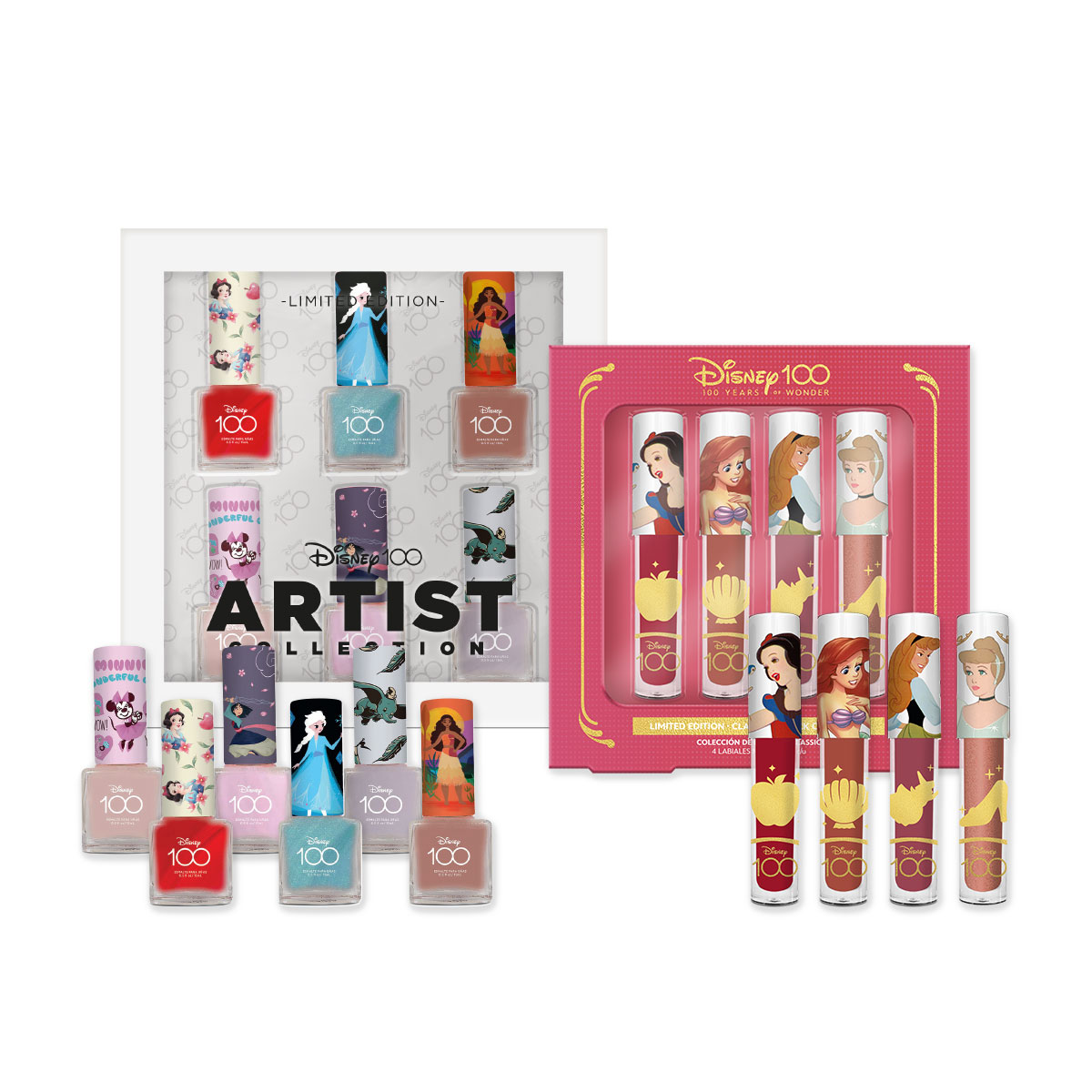 Foto 4 pulgar | Set Disney de 6 Esmaltes Edición Artistas con Set de 4 Labiales Princesas Clásicas