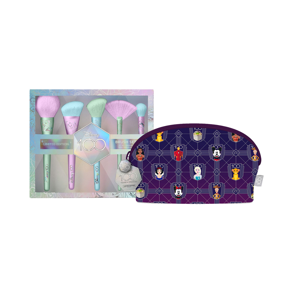 Foto 2 | Set Disney de Brochas  Holographic con Cosmetiquera Mickey y sus Amigos