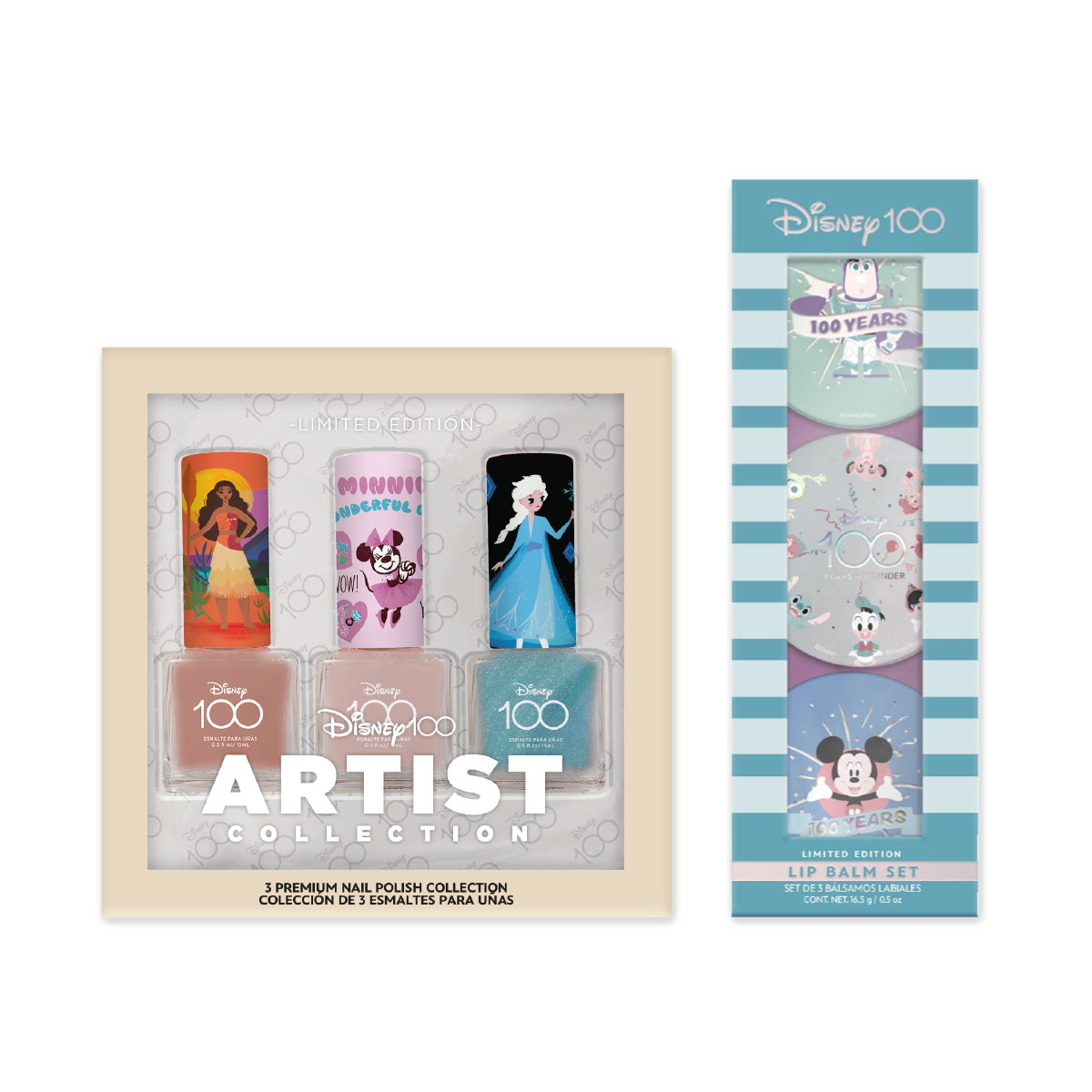 Foto 2 | Set Disney de 3 Esmaltes Artistas Mix de Personajes con Set de 3 Bálsamos Celebración Mágica