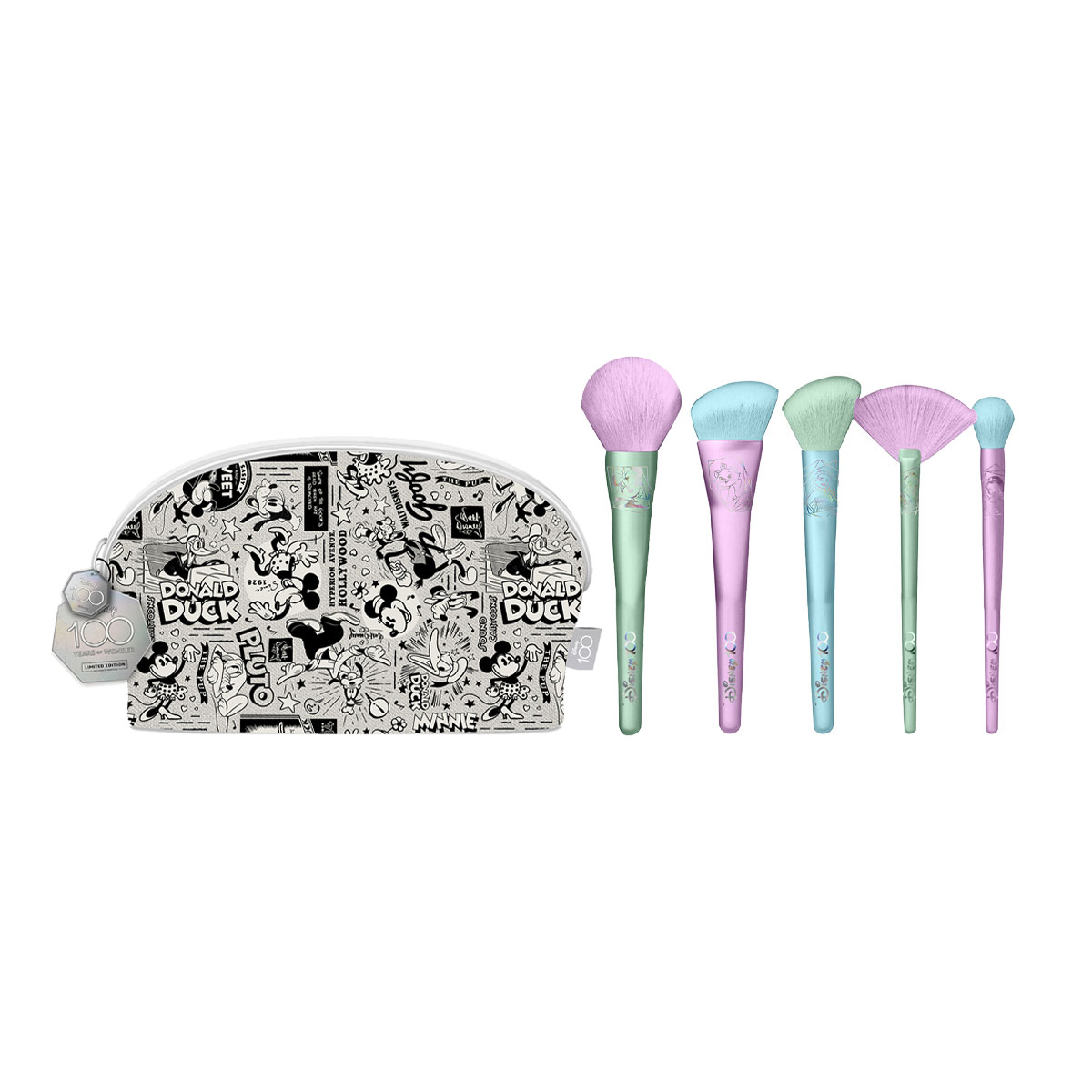 Foto 2 pulgar | Set Disney Brochas Holographic con Cosmetiquera Retro