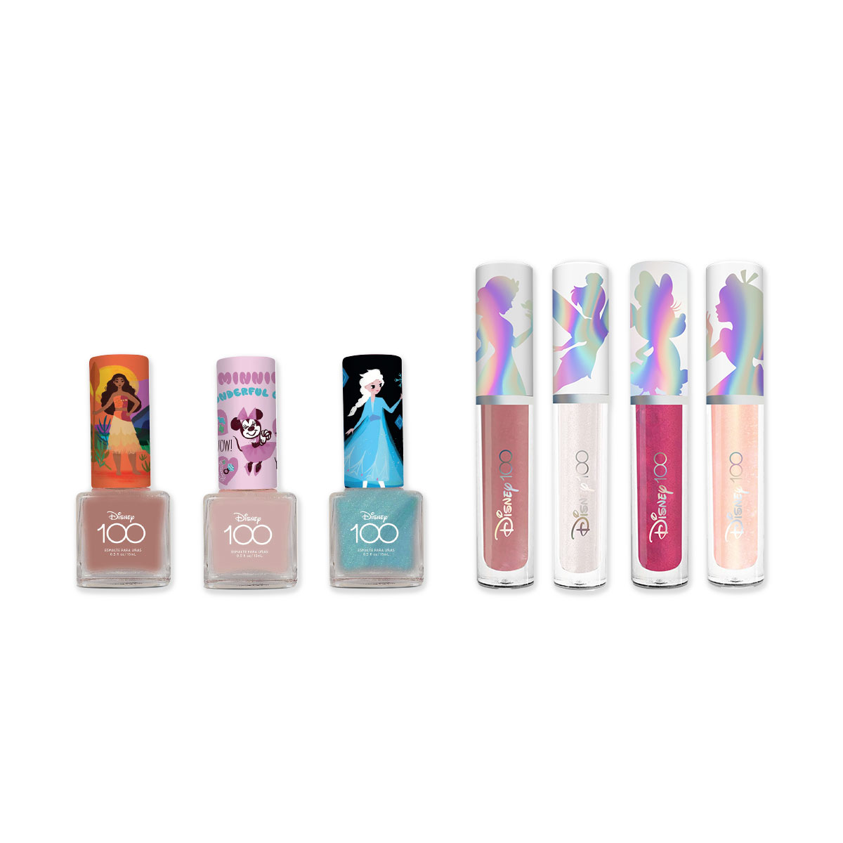 Foto 2 pulgar | Set Disney de 3 Esmaltes Artistas Mix de Personajes con Set de 4 Labiales Holográfico