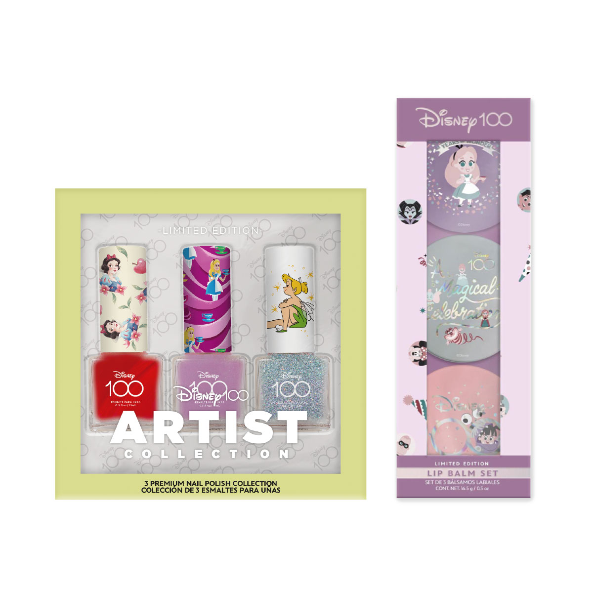 Foto 2 | Set Disney de 3 Esmaltes Artistas Mix Disney 100 con Set de 3 Bálsamos Alegría