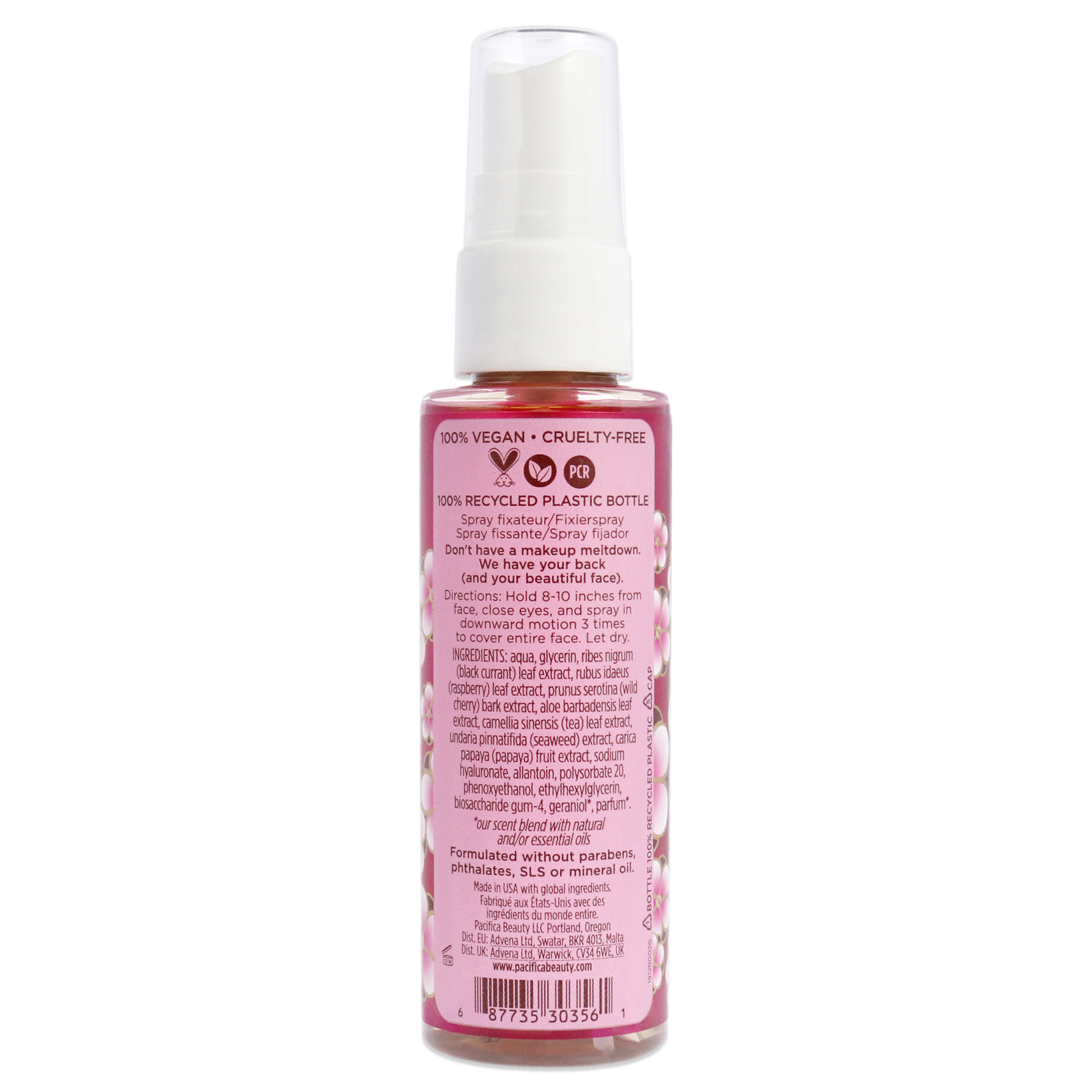 Foto 3 pulgar | Cherry Matte Setting Spray Pacifica Transparent Colour