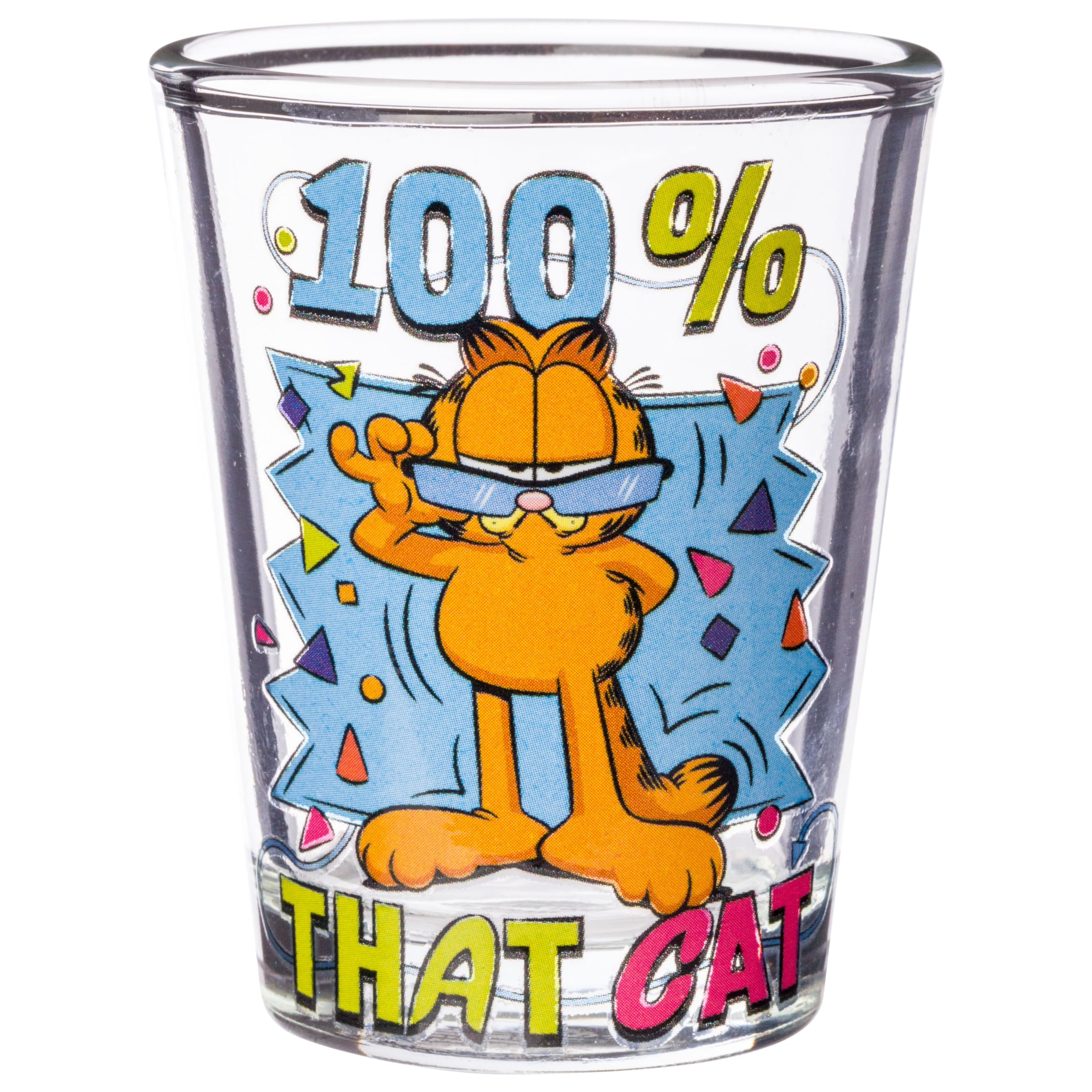 Foto 2 | Set De Vasos Silver Buffalo Garfield Neon 90s, 4 Piezas, 45 Ml - Venta Internacional.