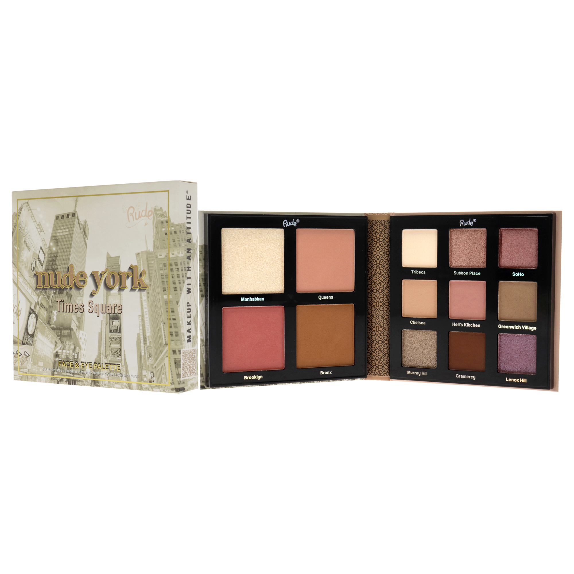 Foto 5 pulgar | Palette Rude Cosmetics Nude York Para Rostro Y Ojos, 13 Ml/0.46 Oz - Venta Internacional.