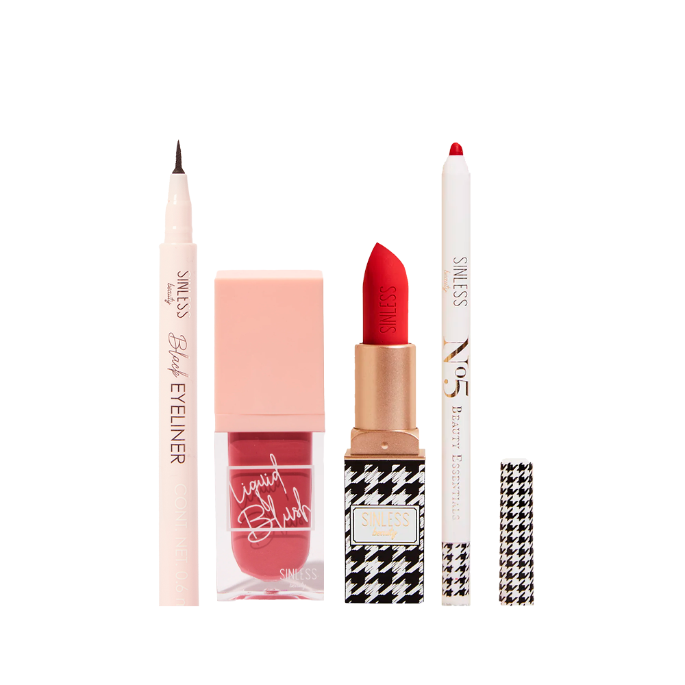 Kit Delineador Ojos Y Labios/labial Y Rubor By  Sinless Beauty