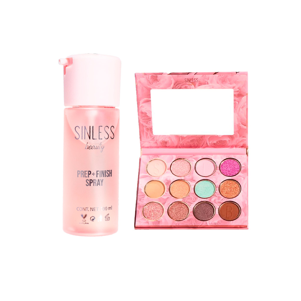 Foto 2 pulgar | Kit Prep & Finish Y Paleta Sombras Peony By Sinless Beauty